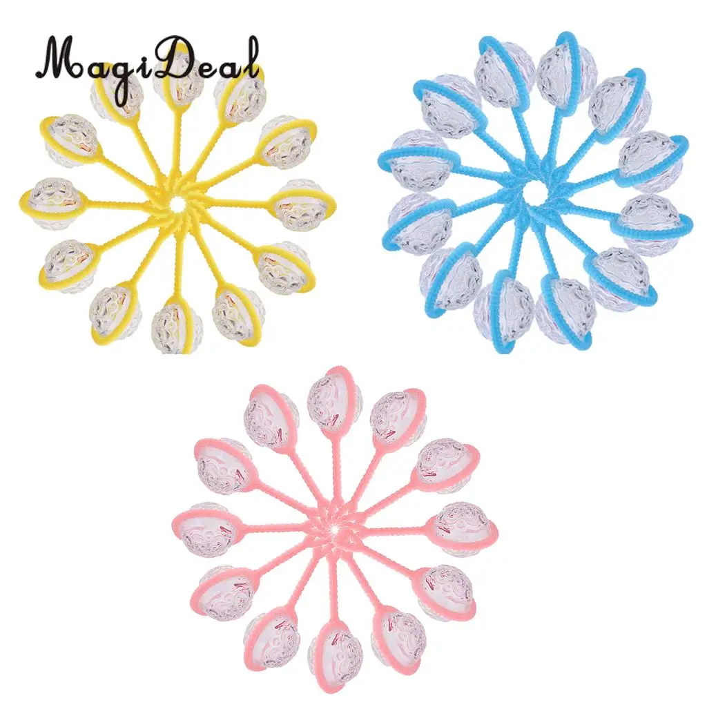 12 штук Цветочная мини погремушка для детского душа наполнители стола декор стол