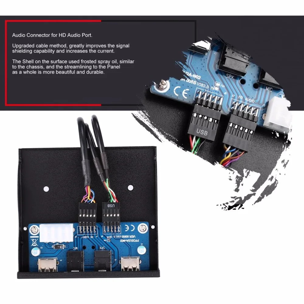 Высокое качество 3 5 'ƈ USB 2 0 порт концентратор HD аудио выход флоппи накопитель