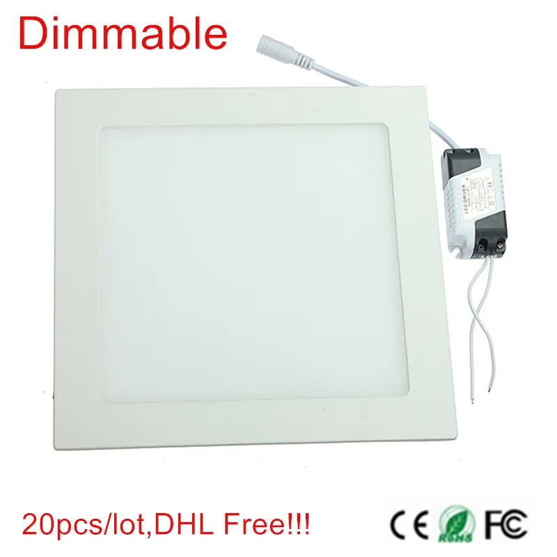 

Ультратонкий Светодиодный потолочный светильник с регулируемой яркостью, 4 Вт, 6 Вт, 9 Вт, 12 Вт, 15 Вт, 25 Вт, квадратный ультратонкий светильник SMD 2835 с драйвером питания