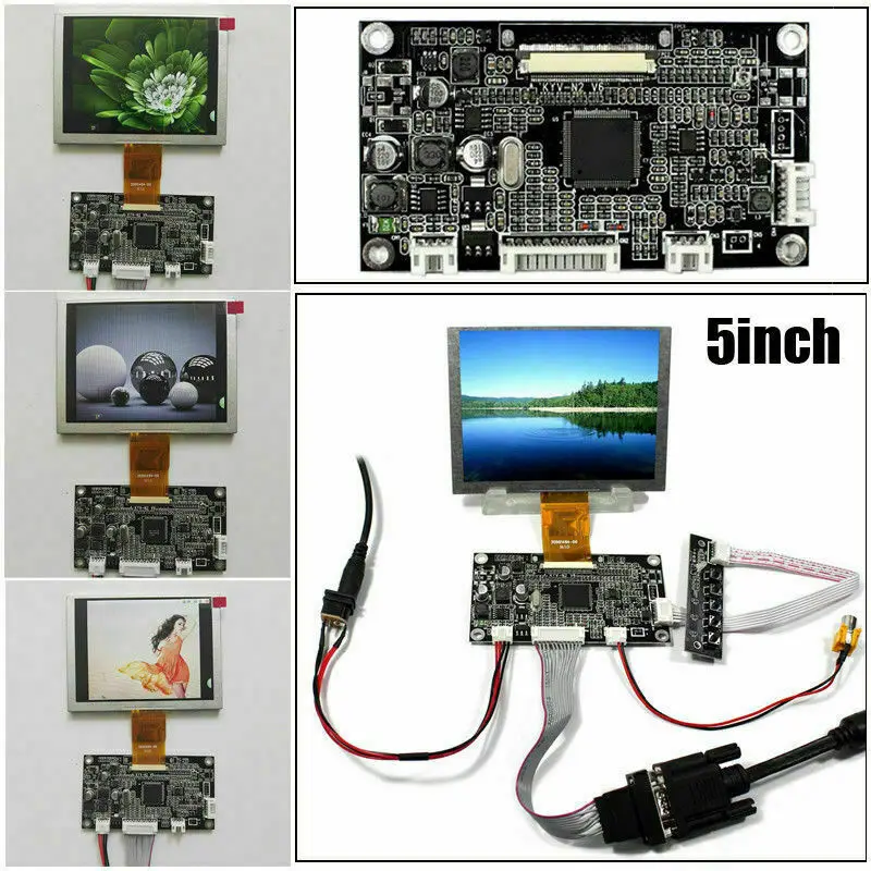 Latumab 5 inch KYV-N2 V6 ZJ050NA-08C LCD Screen + VGA AV LCD Controller Driver Board 640x480