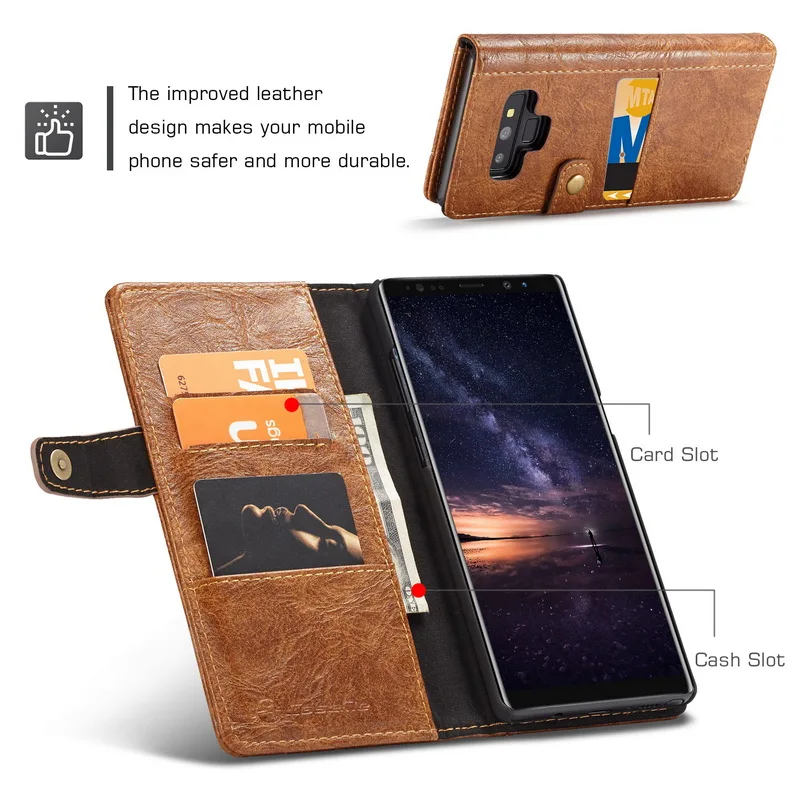 Чехол из натуральной кожи в стиле ретро для samsung Galxy Note 9, 8, S9, S8, держатель для карт, чехол, кошелек для samsung S8, S9 Plus, S7 Edge, кошелек, чехол, сумка