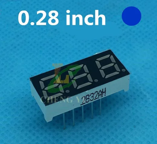 2 5-дюймовый синий светодиодный дисплей 3-битный цифровой трубчатый Дисплей 0 28