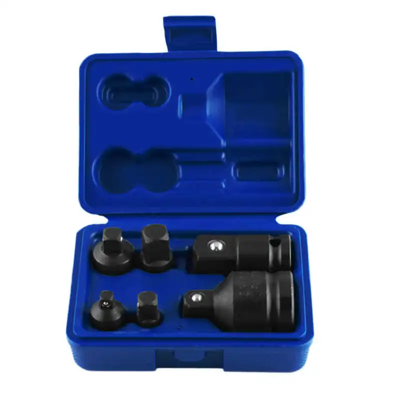 

HLZS-6Pcs/Set Hand Wrench Tool Set Impact Socket Adaptor Reducer Adapter 1/4 1/2 3/8 3/4 Ratchet Breaker Drive