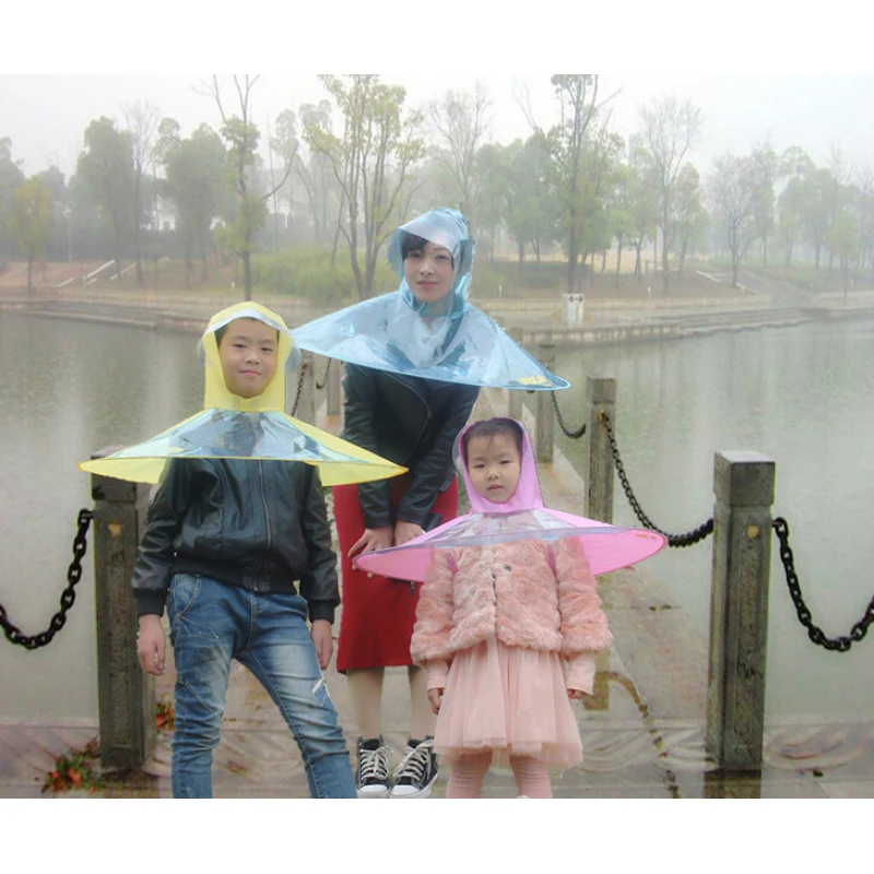 Креативный плащ шапка зонтик шляпа Кепки Открытый Рыбалка Гольф детский дождевик для взрослых крышка
