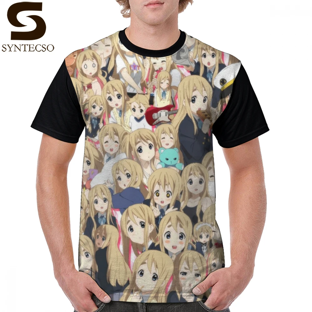 K на футболке K-On - Mugi футболка для мужчин весело Графический Футболка с короткими
