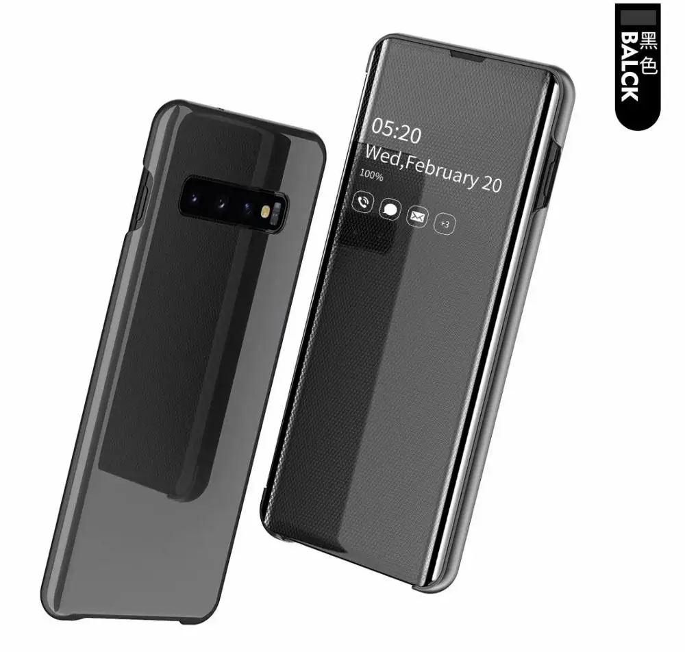 Для samsung S10 чехол S10 зеркальный чехол откидной складной кронштейн задняя крышка для samsung Galaxy S10