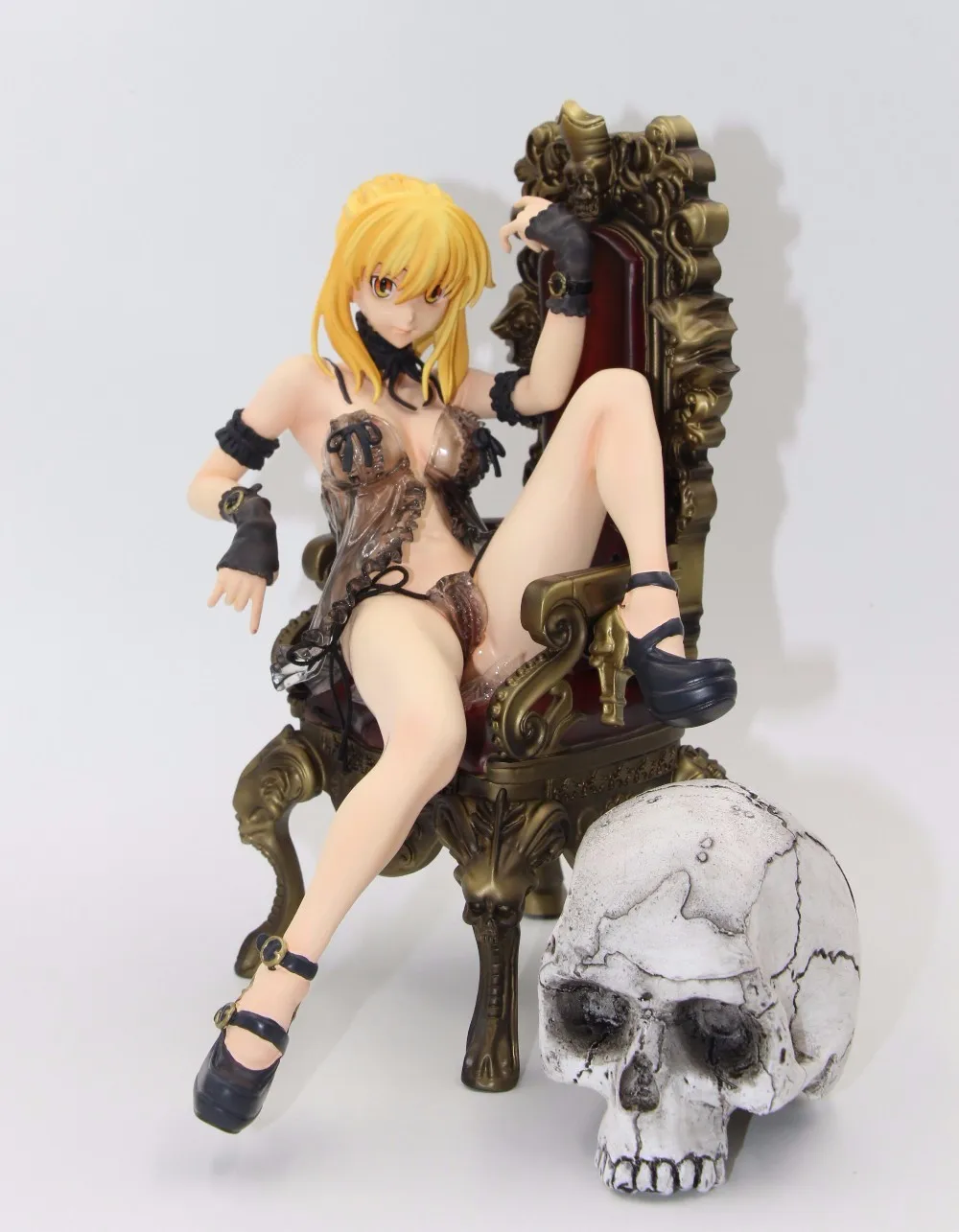Японские Аниме экшн-фигурки сексуальная fate Saber skull Ver. Фигурка девушки из аниме