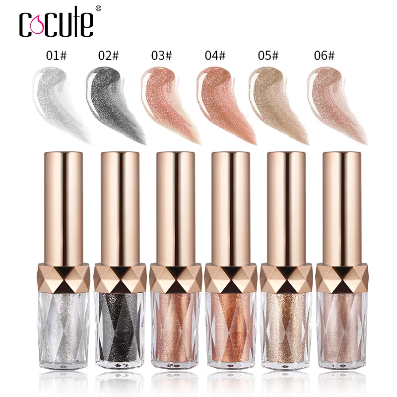 Мерцающие водостойкие жидкие тени для век подводка карандаш макияж глаз