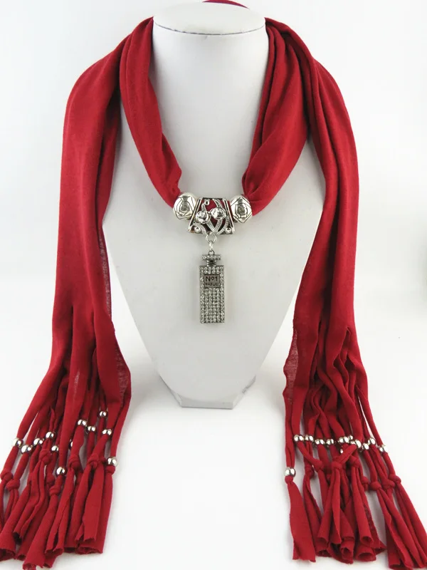 Популярные украшения 2019 шарфы ожерелье шарф флакон с подвеской кисточкой