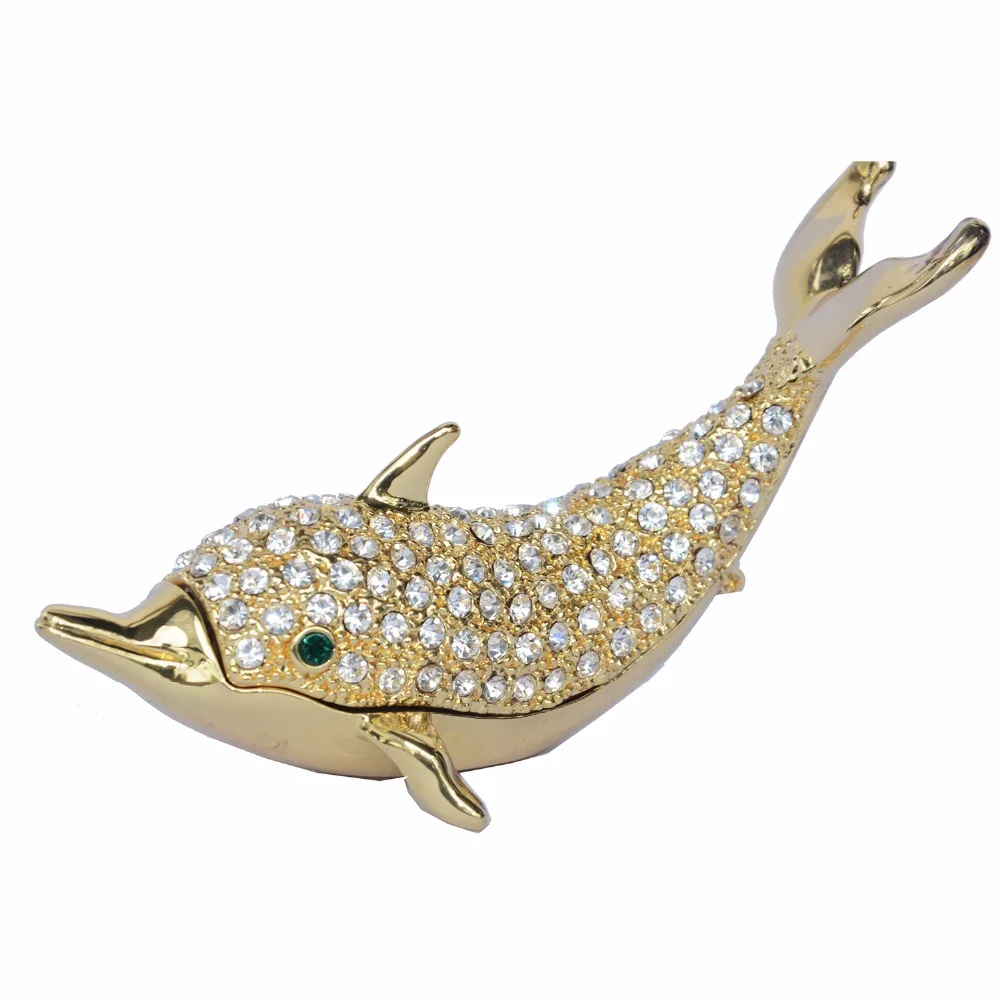 Ювелирное украшение в виде дельфина животного обручальное кольцо коробка