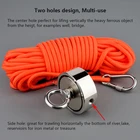 Двухсторонний Мощный Неодимовый N52 Магнитный комплект, для рыбалки, 600 кг, комбинированный поиск, магнитный материал, 15 м, веревка, магниты из редкоземельных элементов