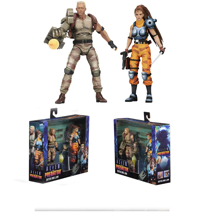 Фигурка инопланетянина NECA 2 шт./компл. оригинальная против Хищника голландский и