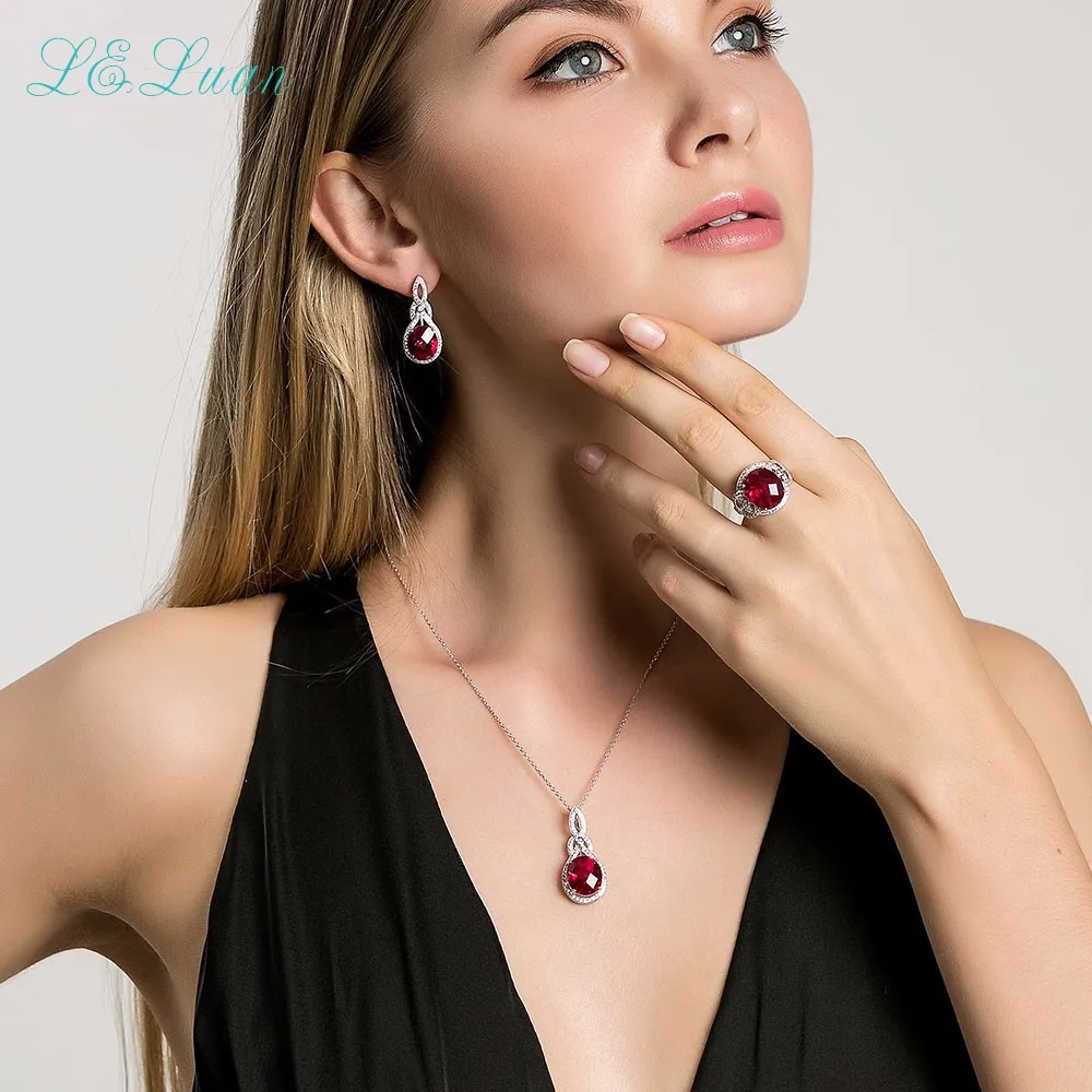 Женские серьги подвески из серебра 925 пробы с красным камнем|earrings christmas|earrings