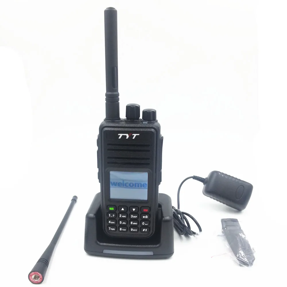 DMR радио TYT MD380 двухканальные рации 1000 каналы сканер uhf двухстороннее + кабель для
