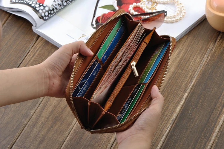 Лидер продаж цветочным узором Для женщин Женские Кошельки Пояса из натуральной