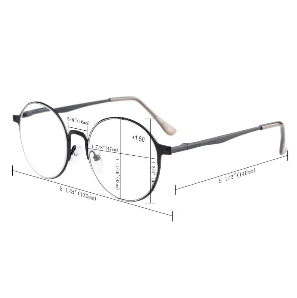 R15044 Eyekepper считыватели качество Весна Hings ретро круглые очки для чтения+ 0,0/0,5/0,75/1/1,25/1,5/1,75/2/2,25/2,5/2,75/3/3,5/4