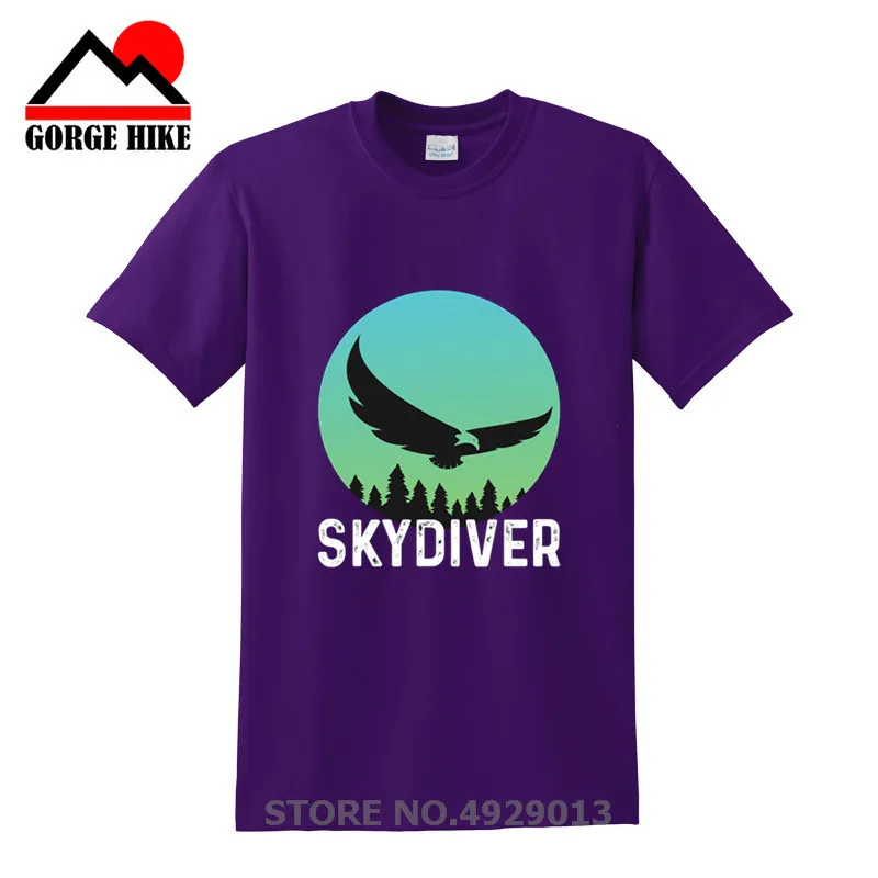 Skydiving Hawk Skydiver Футболки Прыжки с самолета Смешные орлиные глаза мужские крылышки