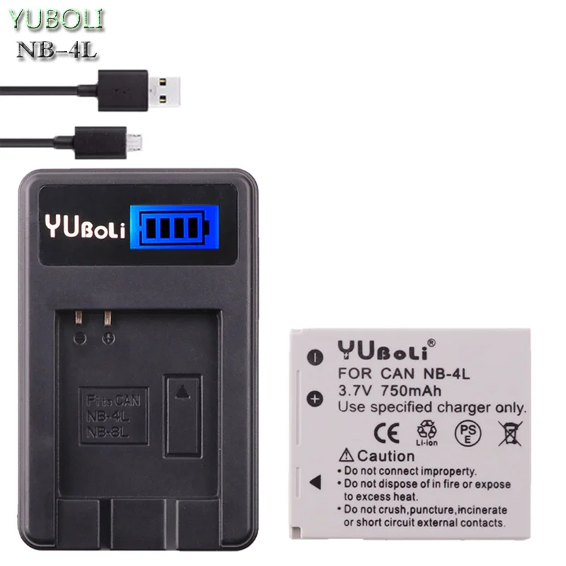 Акумуляторная батарея NB-4L NB 4L NB4L Батарея объектива Цифрового Фотоаппарата Canon IXUS 50 55 60 65 80 75 100 I20 110 115 120 130 117 220 225 Аксессуары для фотоаппаратов - Цвет: charger and 1battery