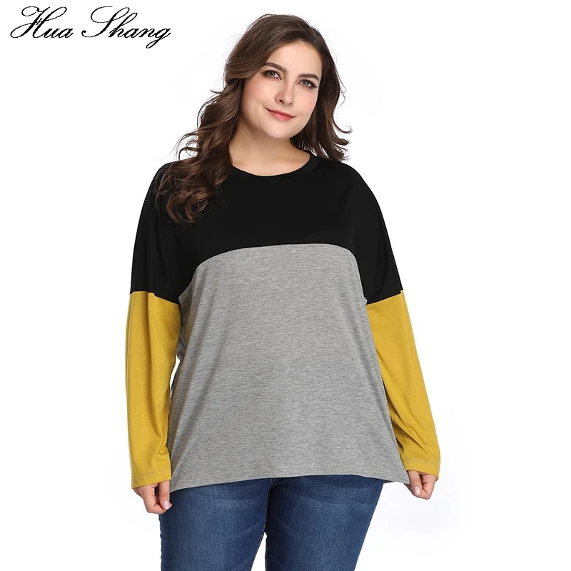 5XL размера плюс, повседневная женская блузка с круглым вырезом и длинным рукавом, разноцветная Элегантная Женская туника, топы, женская Свободная блуза, блузка, рубашка