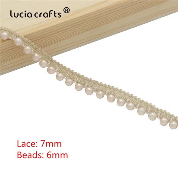 Style 12 Beige Lucia crafts 1 ярд/Лот Белый/черный вышитый бисером кружевной отделкой Лента ткань лента DIY воротник швейная одежда головной убор материалы N0301 - Цвет: Style 12 Beige