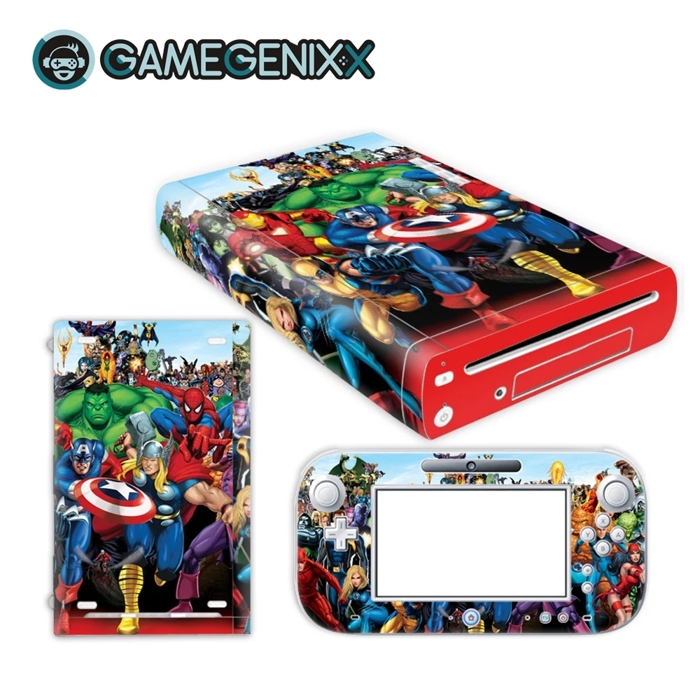 GAMEGENIXX наклейка на кожу виниловая наклейка защитный чехол Полный Набор для Nintendo WiiU-Супергерой