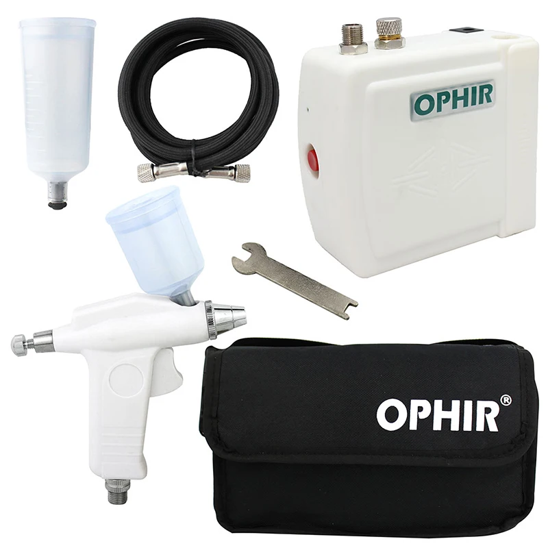 Набор аэрографа OPHIR 0 3 мм 22 куб. См и 40 с воздушным компрессором сумкой для красоты