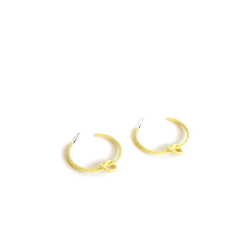 Женские серьги-кольца GWACC Винтажные серьги с узлом и пухом геометрические