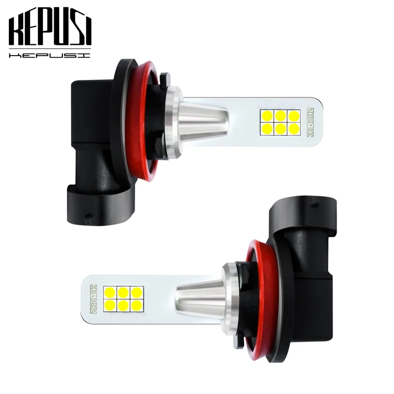 

2x H11 H8 H9 Led Fog Lamp 3030 12SMD Auto Bulb Car Motor Truck Driving Daytime Running Light LED Bulbs 12V 24V for Cars White