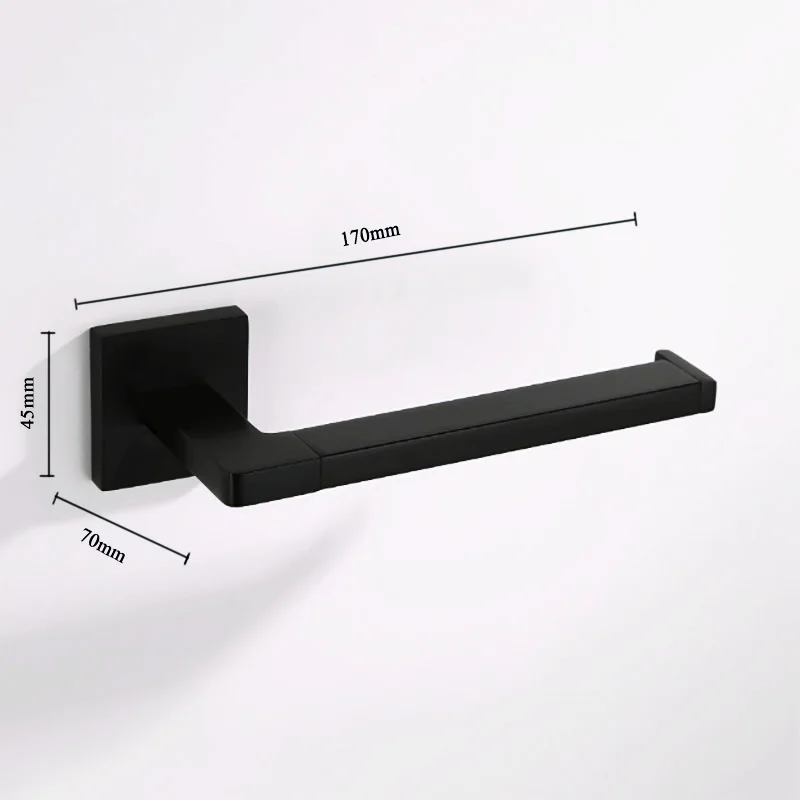 paper holder Черный набор аксессуаров для ванной комнаты античный держатель для туалетной бумаги держатель для полотенец настенный крючок держатель для туалетной щетки стеклянный диспенсер для мыла корзина для посуды - Цвет: paper holder