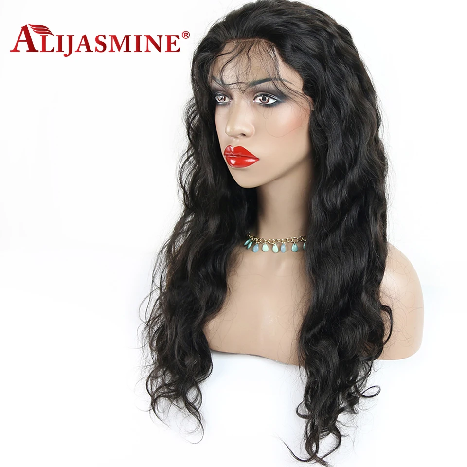 Transparent Lace Body Wave Front Human Hair Wigs For Black Women Brazilian Remy Natural Pre Plucked With Baby | Шиньоны и парики