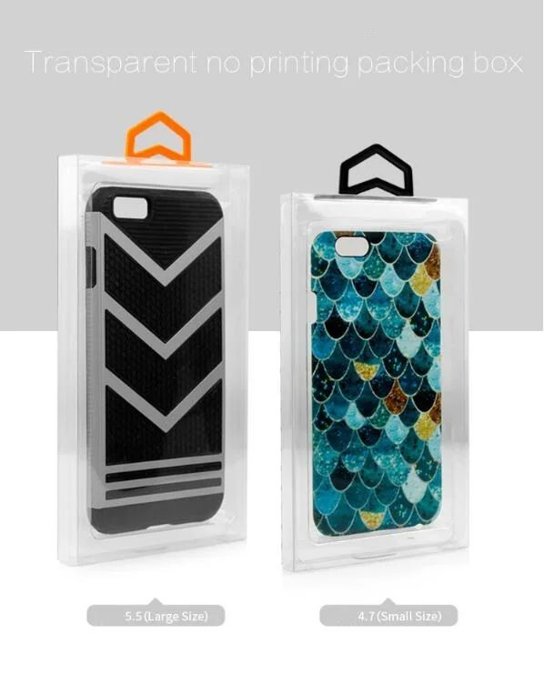 

200 pcs custom made PVC packaging box for iPhone XS 8 7 Plus case with inner trays custom LOGO for clear transparent pvc box
