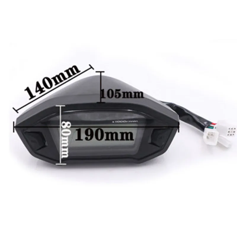Custom LCD Digital Backlight Odometer Speedometer Tachometer Gauge Motorcycle Cruiser Bobber Chopper Touring Atv Scooter Offroad |