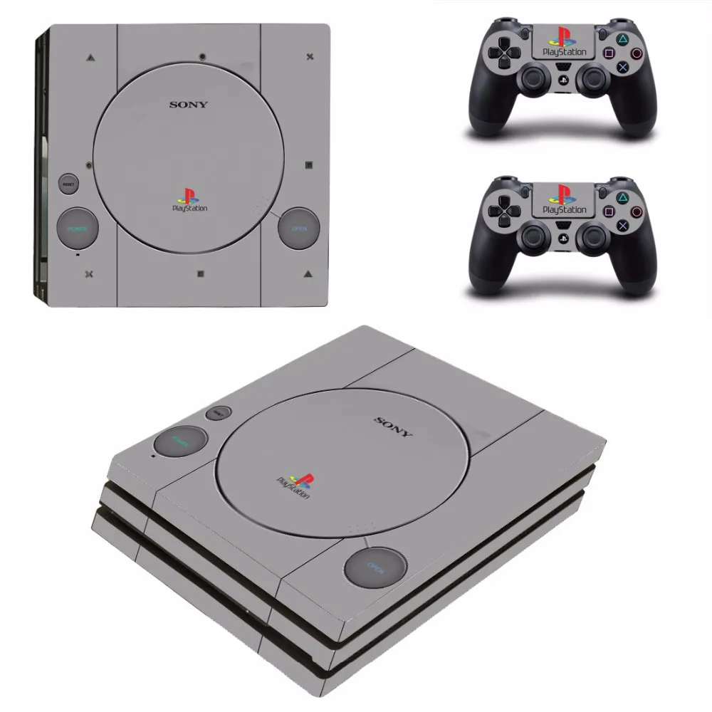 PS1 стиль PS4 Pro Кожа Наклейка для sony playstation 4 консоли и 2 контроллеров PS4 Pro Кожа Наклейка s Наклейка Винил