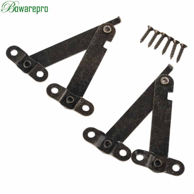 bowarepro 6PCS Cabinet Cupboard Door Furniture Lift up Strut Lid Flap Stay Support Hinge Box Hardware 61*11mm | Обустройство дома