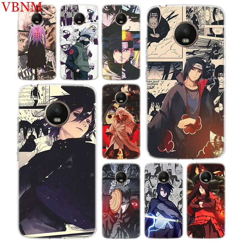 Аниме Uchiha Наруто силиконовый чехол с рисунком для Motorola G5 G5S G6 E4 E5 G7 Plus Moto G4 Play Art