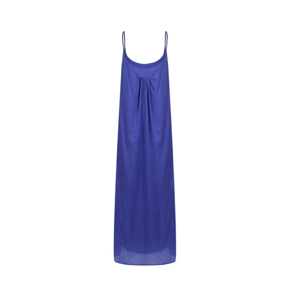 HDY Haoduoyi 2019 new Leisure Comfortable fashion Long dresses Extra long strap Solid color dress | Женская одежда