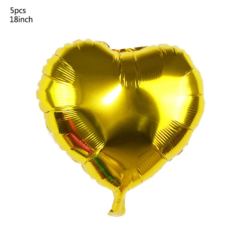 5pcs gold heart 1 Набор, 30, 40, 50, 60, украшения для дня рождения, для взрослых, индивидуальные принадлежности для дня рождения, золотой, черный, Юбилейный Декор - Цвет: 5pcs gold heart