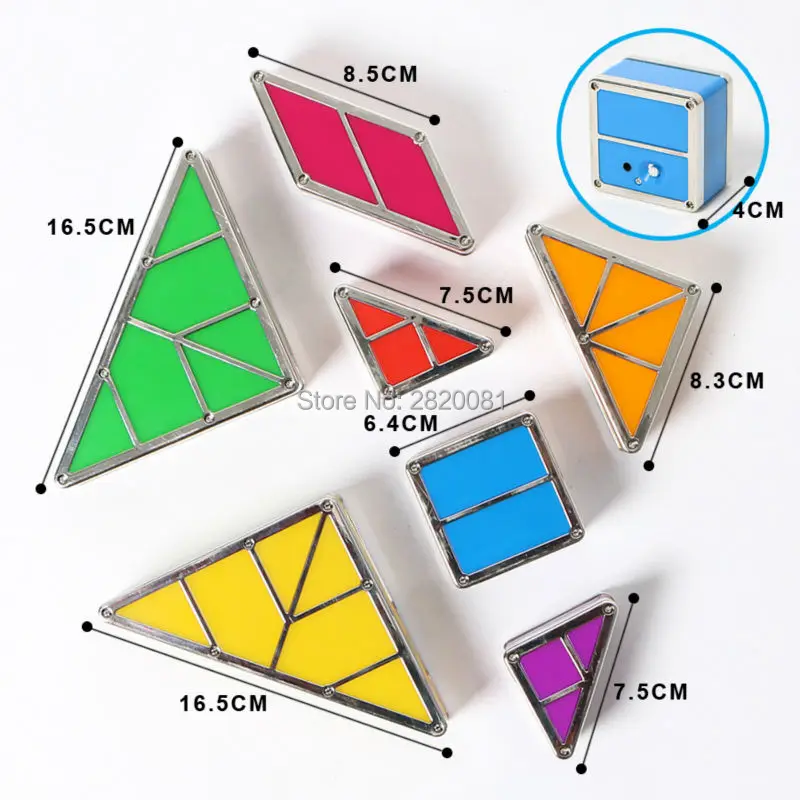 Магнитная головоломка Tangram Умный набор световых игрушек для украшения доски