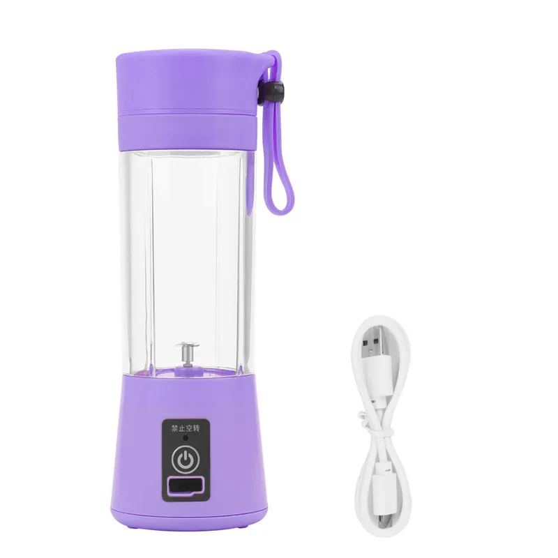 Purple Быстрый двигатель портативный электрическая соковыжималка блендер фруктовый молочный Комбайн кухонный USB Перезаряжаемый многофункциональный соковыжималка 49 - Цвет: Purple