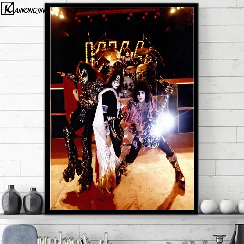 008 Художественный плакат Kiss Band плакаты и печать, Картина Настенная живопись на холсте украшение дома комнаты - Цвет: 008