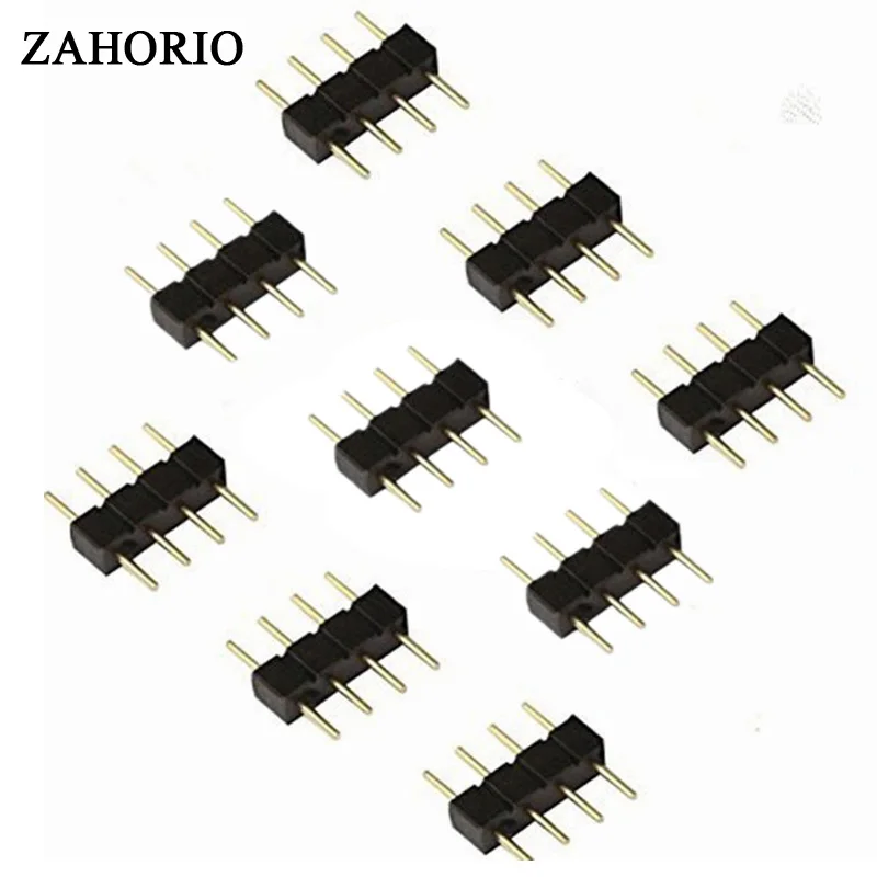 20 шт./лот 4pin RGB Разъем 4 pin игла мужской тип двойной для 3528 5050 цветных (RGB)