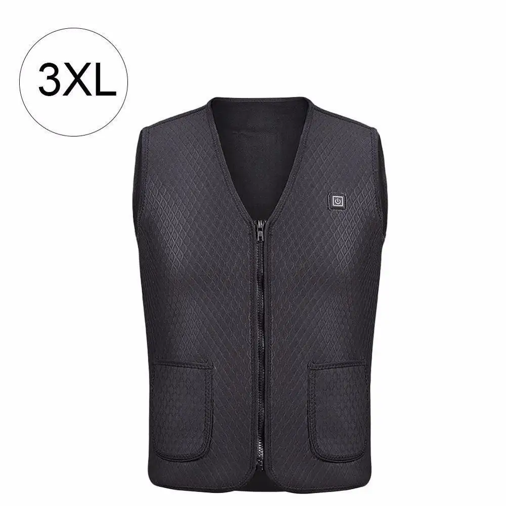 Vest XXXL Usb нагреватель охотничий жилет с подогревом куртка с подогревом зимняя одежда Мужская Тепловая уличная жилетка без рукавов для пеших прогулок и альпинизма - Цвет: Vest XXXL