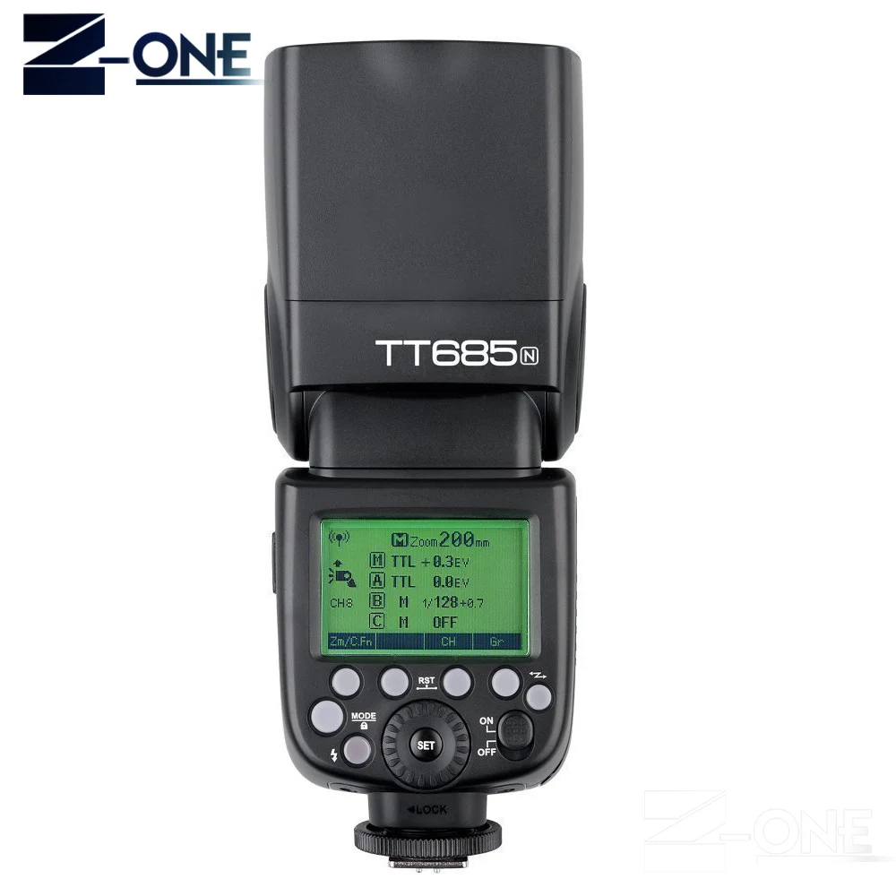 Беспроводная вспышка Godox TT685N 2 4G HSS 1/8000s i TTL GN60 для Nikon D800 D700 D7100 D7000 D5200 D5000 D810 +