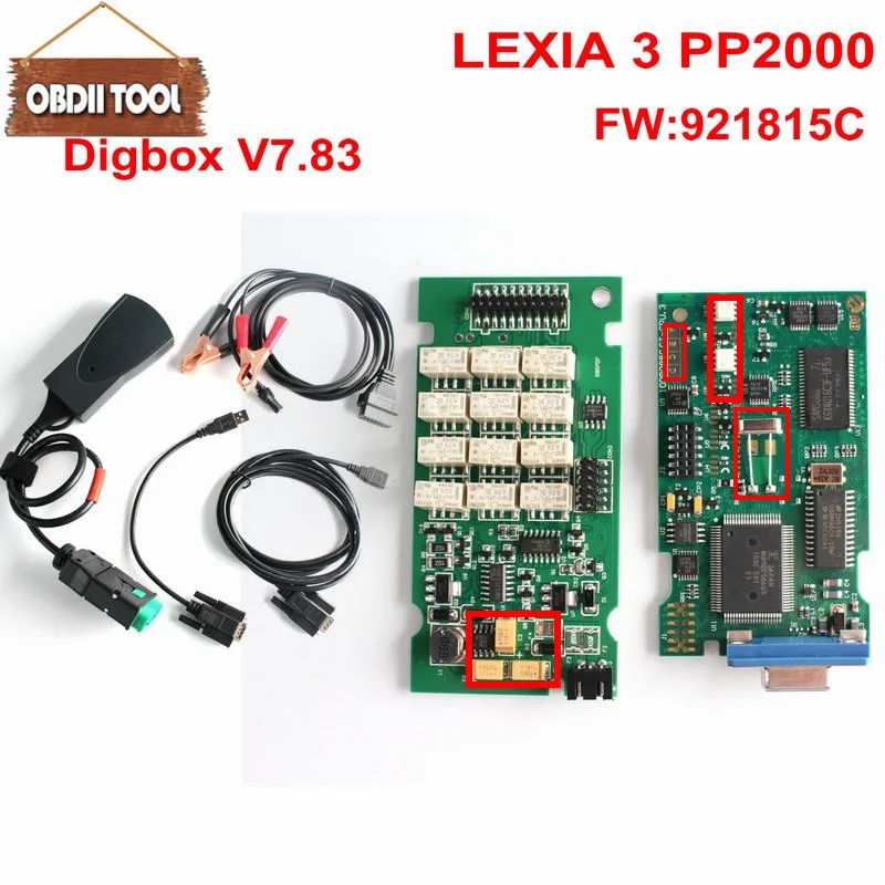 Новейший Diagbox V7.83 Lexia 3 с 921815C прошивкой Lexia3 PP2000 V48/V25 Lexia 3 для Citroen для peugeot с кабелем питания