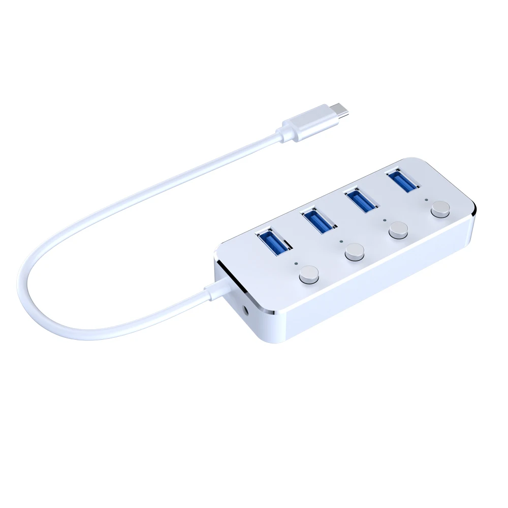 Usb-концентратор 4-портовый концентратор Leadzoe Type C разветвитель с индивидуальным