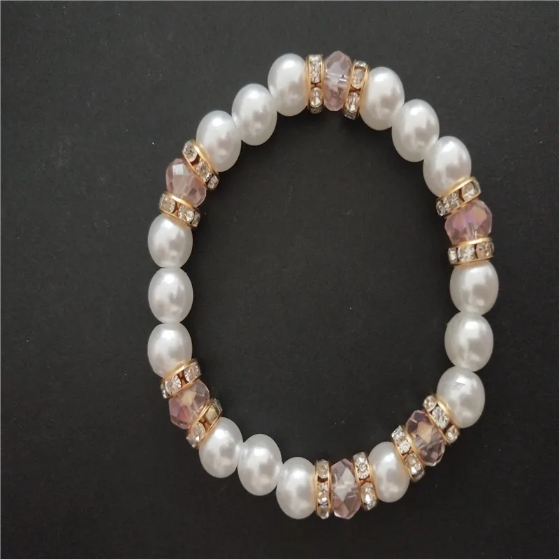 Новинка 2019 Лидер продаж эластичный браслет классический синий красный жемчуг