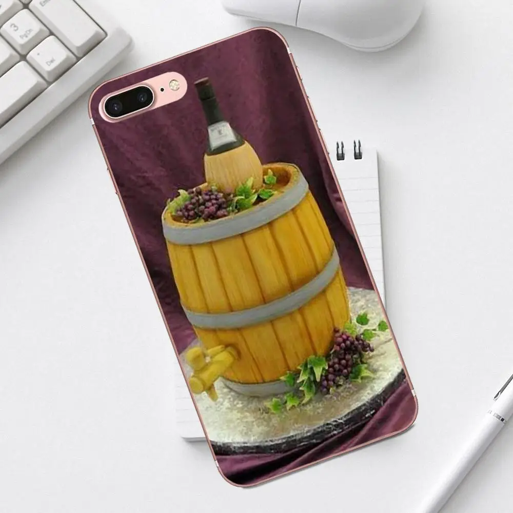 Qdowpz TPU Protective Case Fashion Cool Wine Art For iPhone X XS Max XR 4 4S 5 5C SE 6 6S 7 8 Plus Galaxy A3 A5 J1 J3 J5 J7 2017 | Мобильные