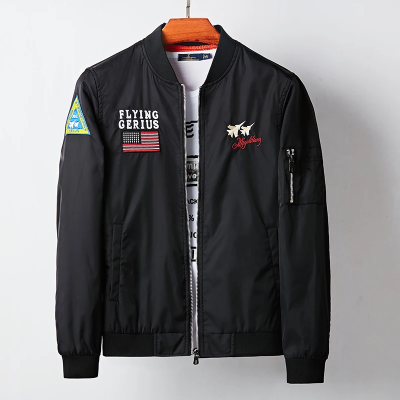 

Flight Bomer Jackets Men Hip Hop Streetwear Flight Jacket Mens Military Tactical Coat Malenew Arrival Spring and Autumn Cotton