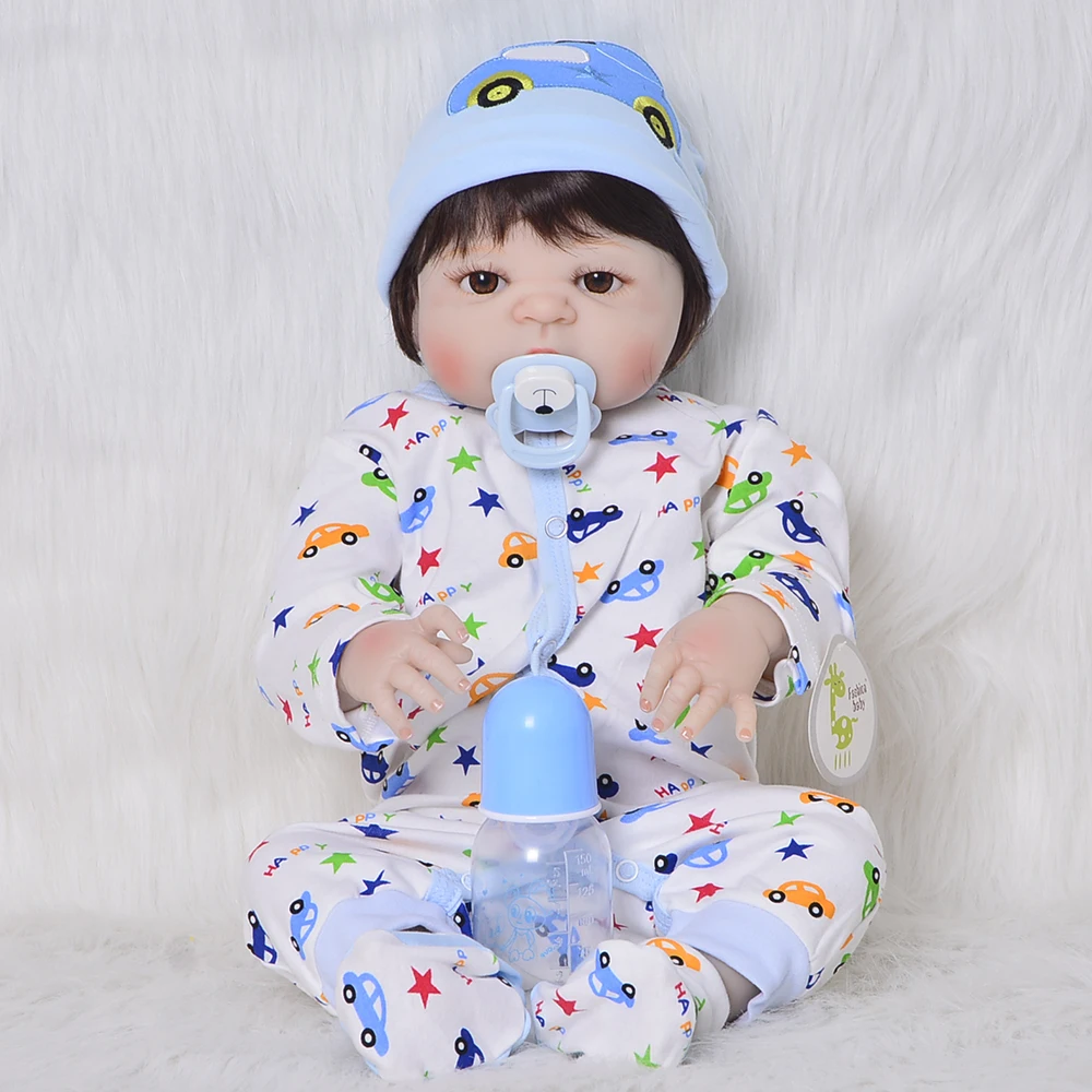 

55cm Full Silicone Reborn bebe alive Toys Realistic Newborn bb reborn Babies Doll Lovely Birthday Gift Present collection toy