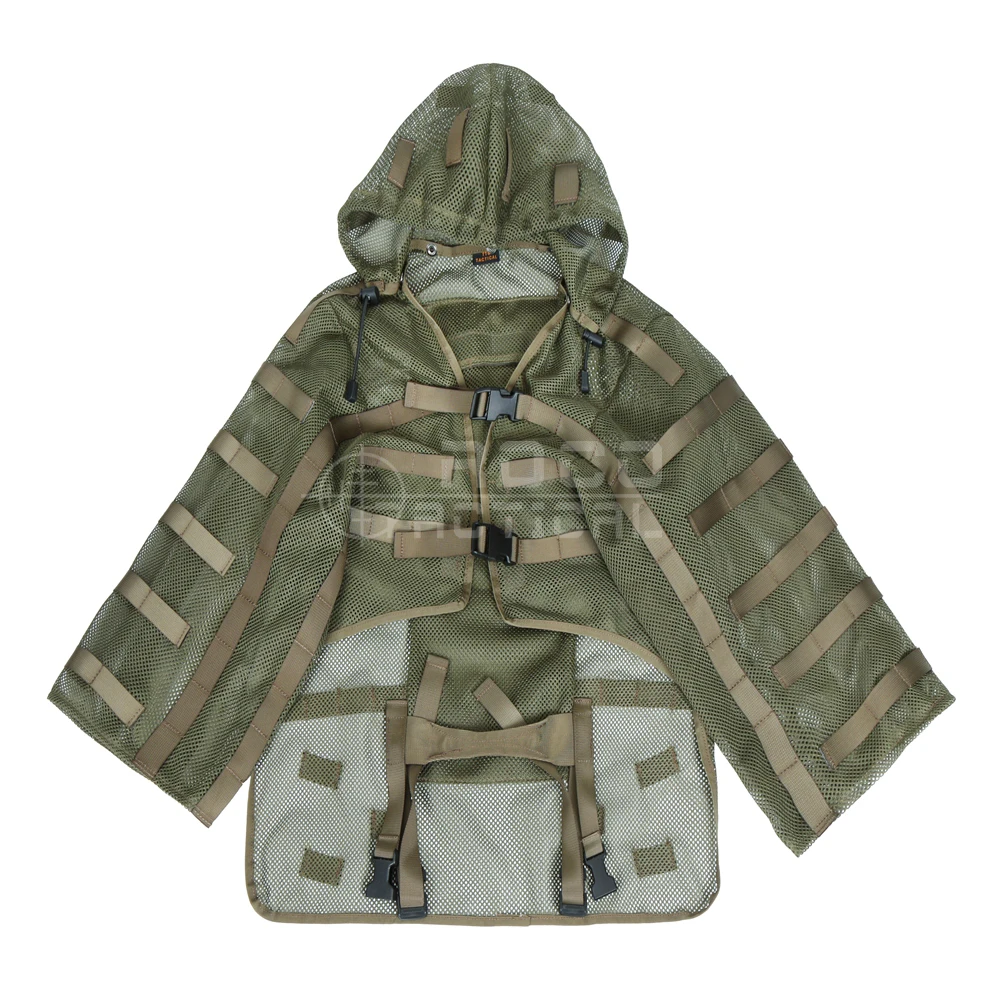 Снайпер Tog Ghillie костюм основа гидратация совместимые дышащие снайперские пальто Viper капюшоны армейский зеленый/черный